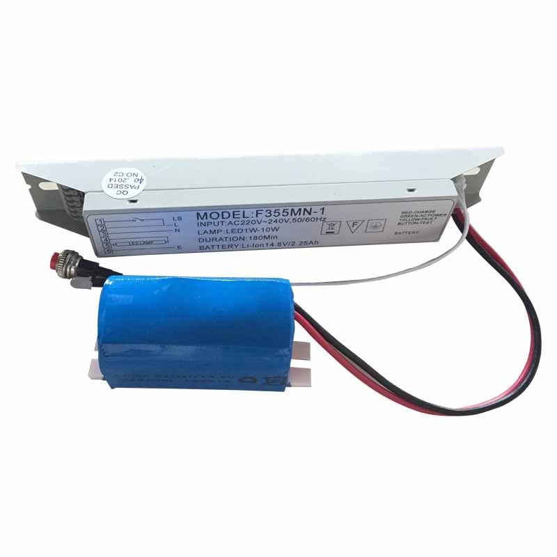 Fonte de alimentação de luz de emergência LED Bateria de iões de lítio 14,8V 2,25Ah 3 horas F355M
