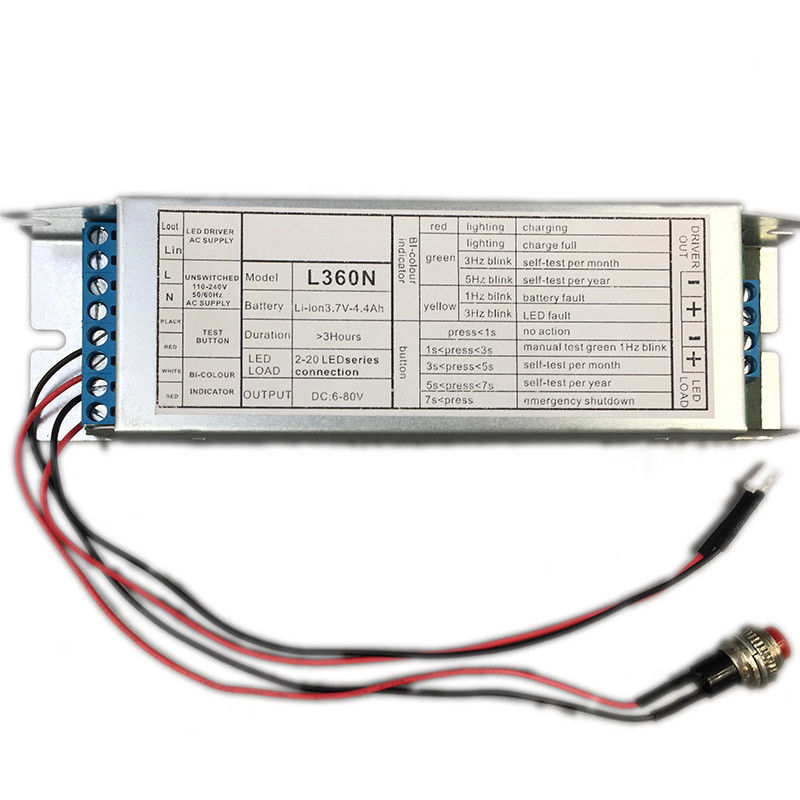 110V 220V 3-4 Watt Saída CE Kit de conversão de emergência LED Função de auto-teste L360