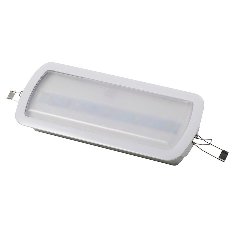 Luz de emergência LED ABS retardante de fogo com 10pcs SMD 5730 LED e bateria Ni-Cd de 3,6V 1,8Ah