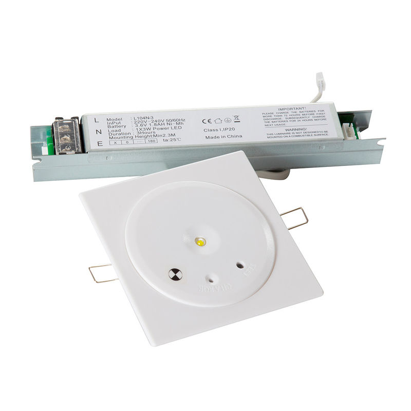 Luz de emergência LED de 3 horas de duração com LED branco SMD de 3 W para teto em repouso montado