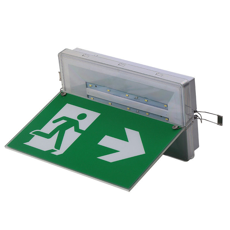 sinal de saída LED 5W resistente à água luz de emergência IP65 220V 240V Ni Cd bateria luminário L212N