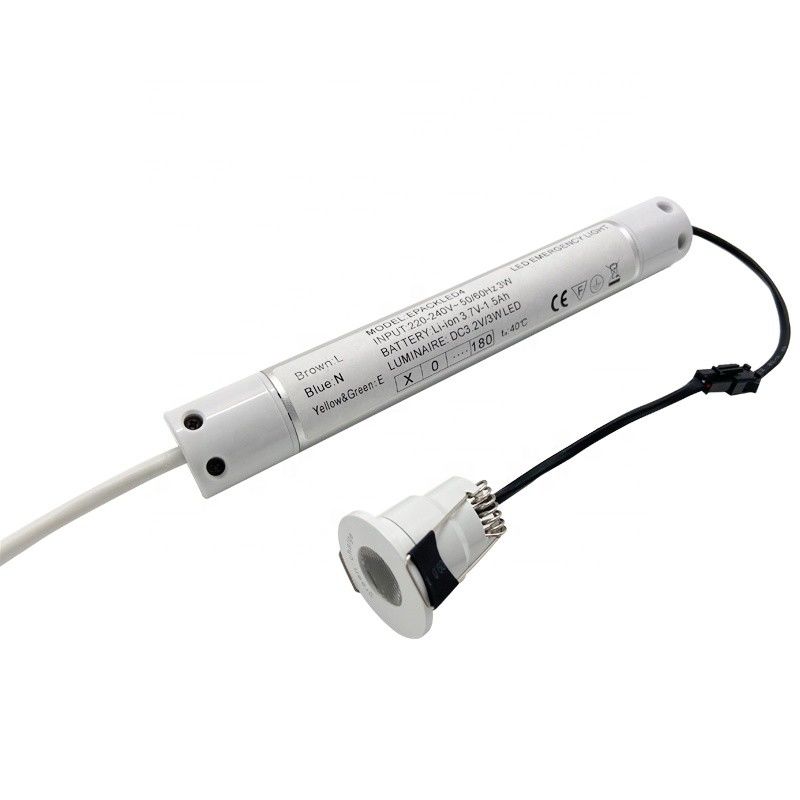Luz de Emergência LED de Autoteste com Bateria de Reserva Resistente ao Fogo IP20 Recarregável L124N