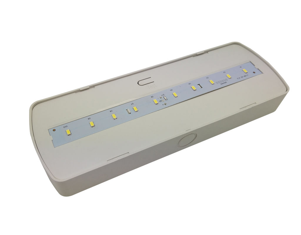 Luz de Emergência LED Recuada a Bateria com ABS Resistente ao Fogo e Duração de 3 Horas