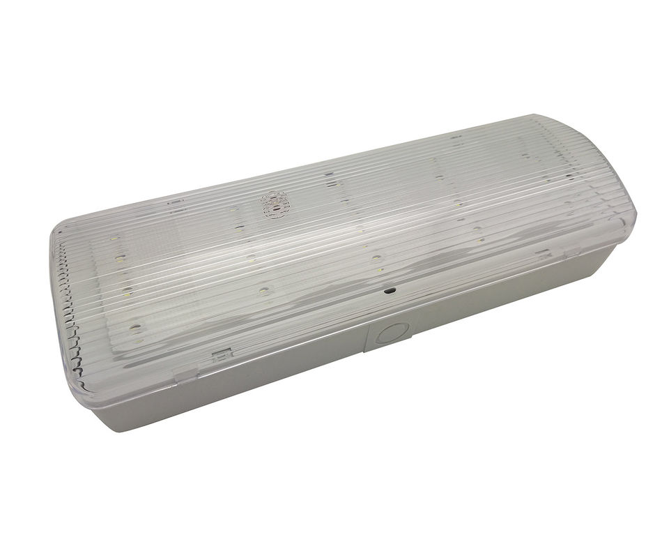 Luz de emergência recarregável com caixa ABS resistente ao fogo, bateria de níquel-cádmio e duração de 3 horas