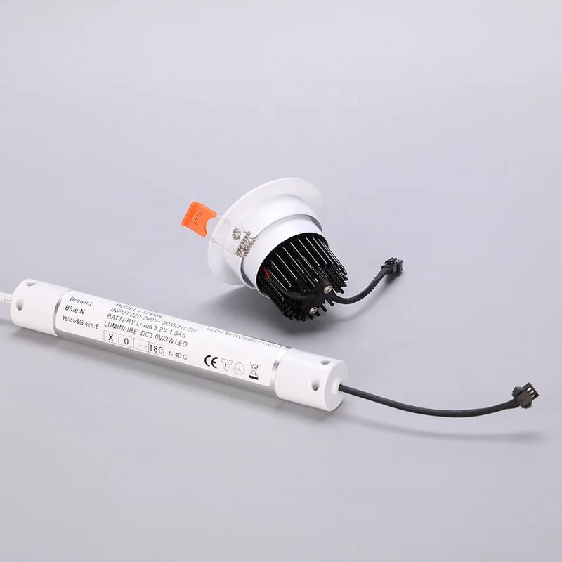 Luz de emergência de teto comercial com bateria de reserva COB LED 3W Ni-Cd Bateria L128N