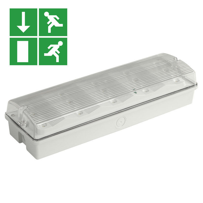 Luz de Emergência LED à Prova d'Água IP65 com Bateria Ni-Cd de 3W, 15pcs 2835 SMD, 6500K