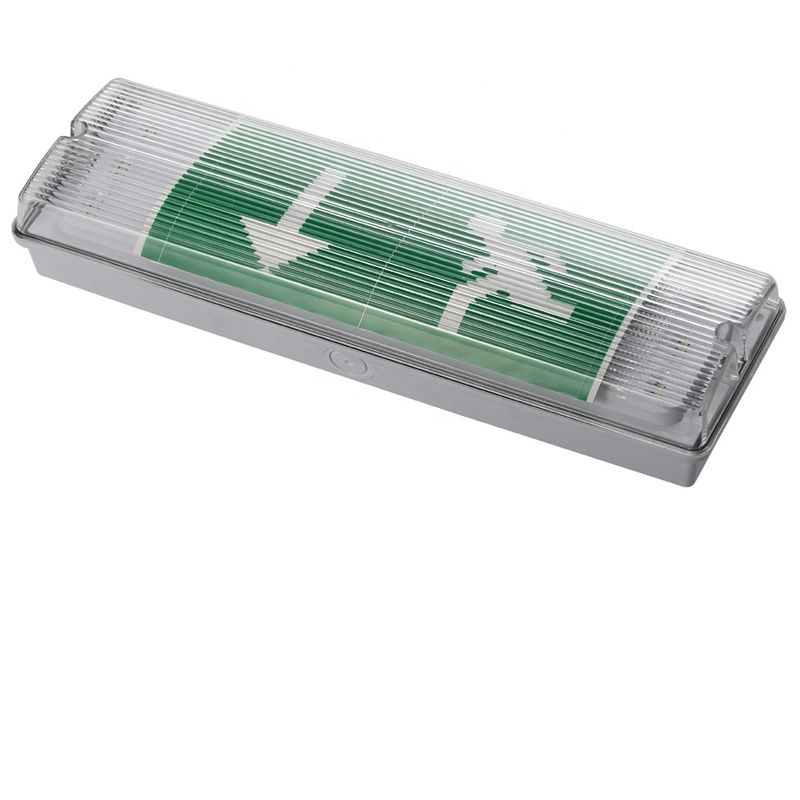 Luz de Emergência LED à Prova d'Água de 3W 6000K Montada na Parede IP65 Branco Frio Vida Útil 50000 Horas