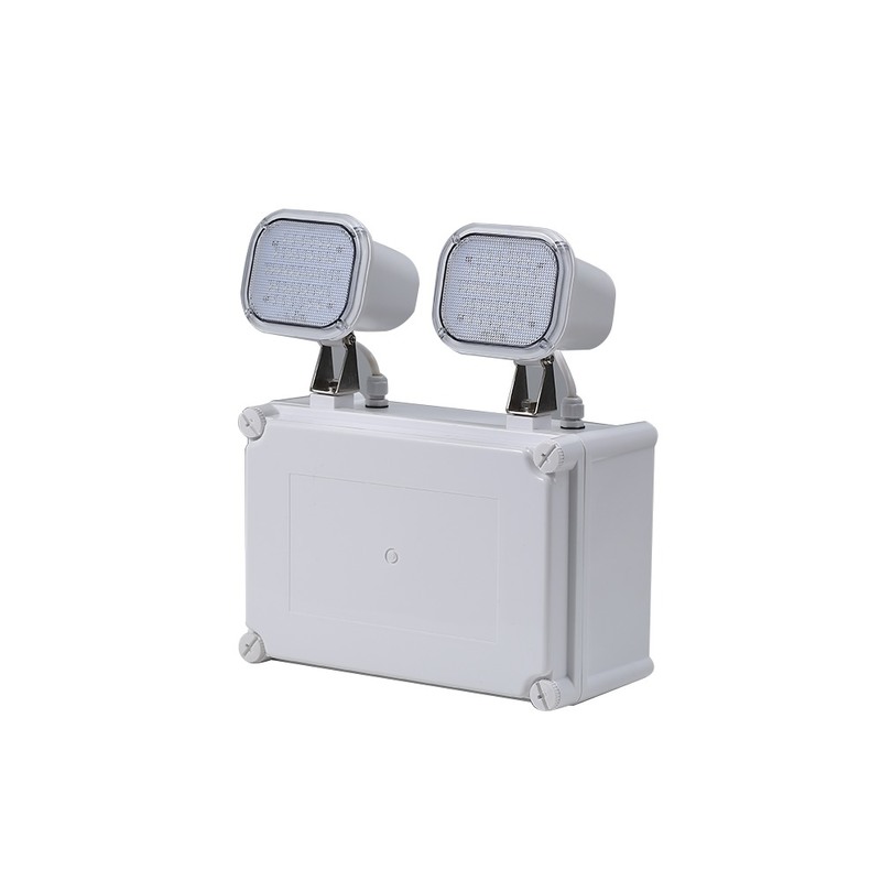 Luz de Emergência LED Twin Spot de Alto Lúmen 2x6W com 3 Anos de Garantia e Vida Útil de 50000 Horas