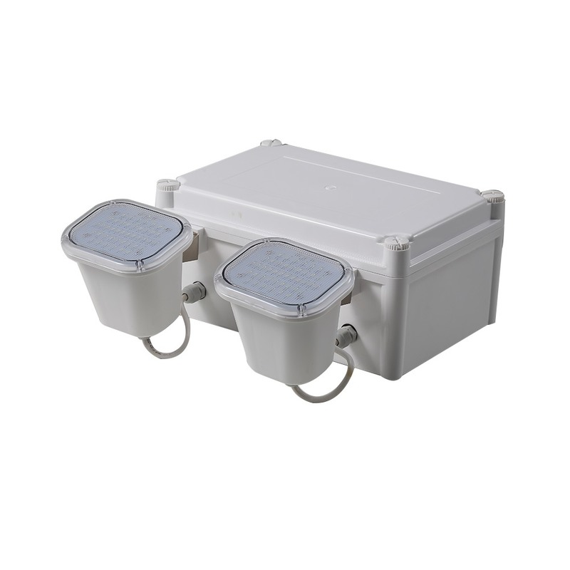 Luz de Emergência LED Twin Spot de Alto Lúmen 2x6W com 3 Anos de Garantia e Vida Útil de 50000 Horas