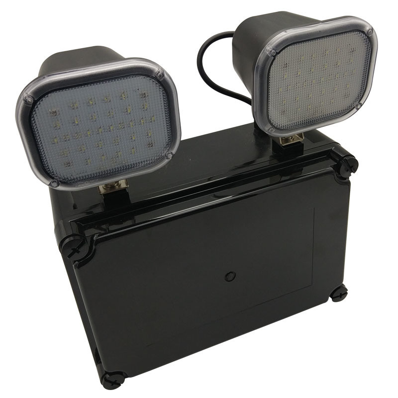220V entrada 2x6W Twin Spot LED luz de emergência 3 anos Garantia 50000 horas de vida útil