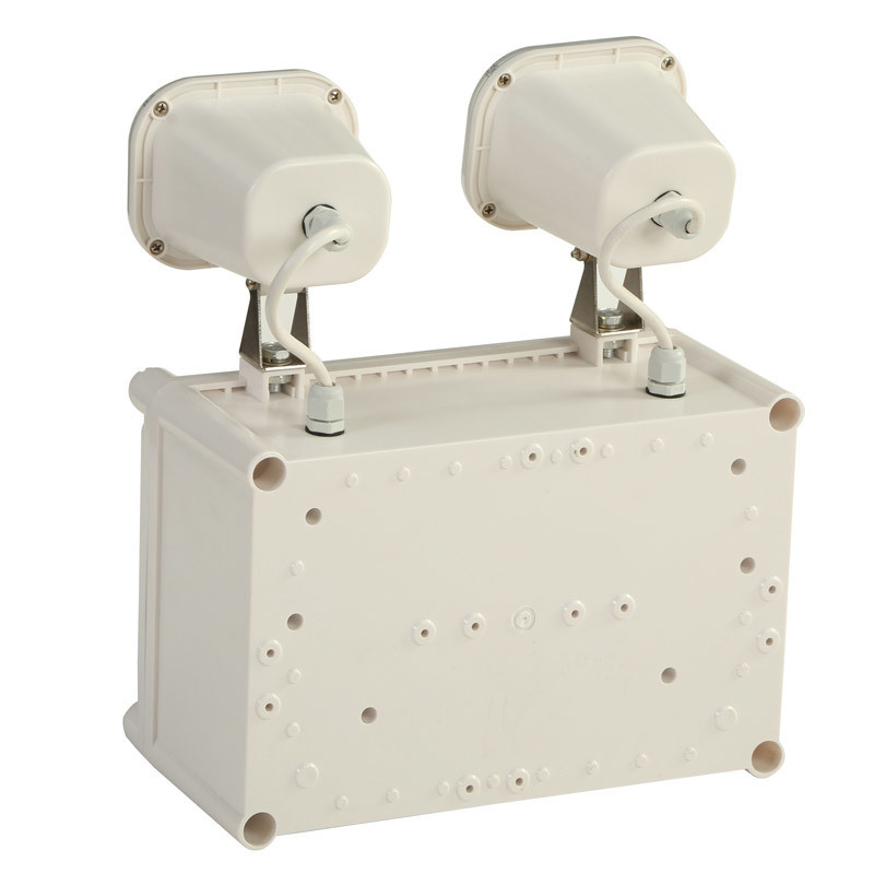 12W LED Twin Spot luz de emergência IP65 impermeável 6500K branco frio 3 horas duração