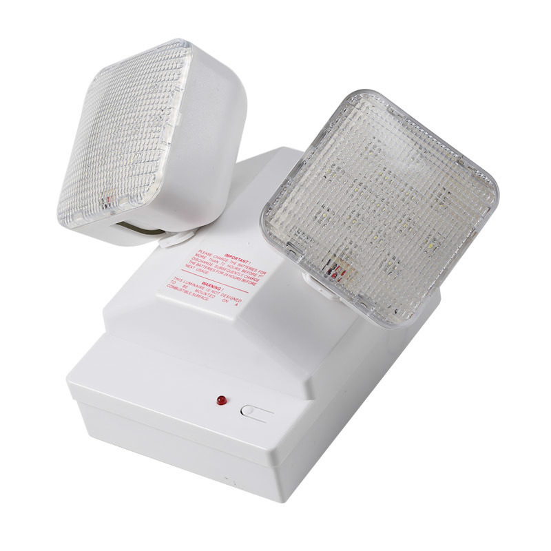 6W Twin Spot LED luz de emergência 6500K 3.6V 3.0Ah Ni-Cd Bateria PC Casing IP20