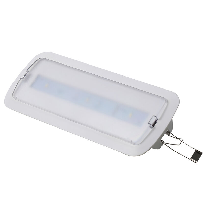 Luz de Emergência LED Recarregável Embutida no Teto com Bateria de Backup de 3 Horas IP20