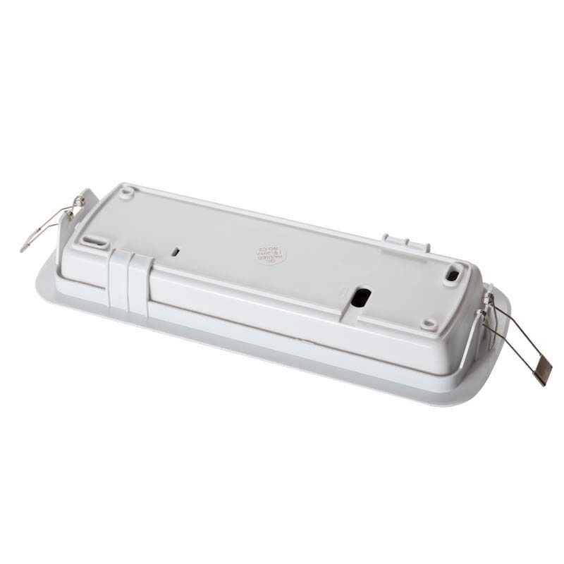 Luz de Emergência LED Recarregável Embutida no Teto com Bateria de Backup de 3 Horas IP20