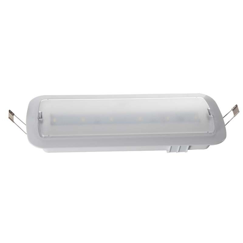 LED teto embutida sinal de saída de emergência luz Ni-Cd bateria 3 anos de garantia 6500K