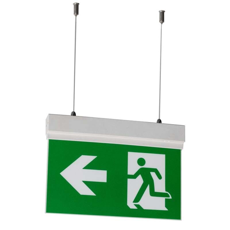 Placa de Saída de Emergência LED Recarregável de Íon-Lítio com Bateria de 3 Horas de Backup Montada na Parede SL030AM