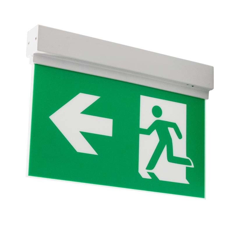 Placa de Saída de Emergência LED Recarregável de Íon-Lítio com Bateria de 3 Horas de Backup Montada na Parede SL030AM