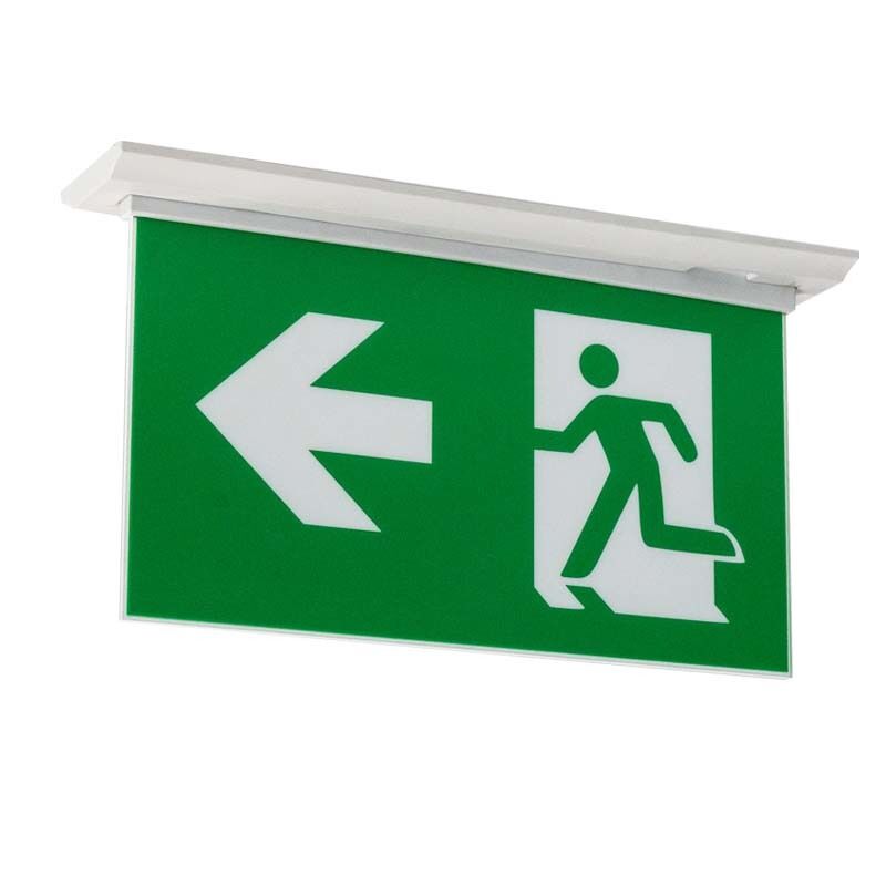 Placa de Saída de Emergência LED Recarregável de Íon-Lítio com Bateria de 3 Horas de Backup Montada na Parede SL030AM