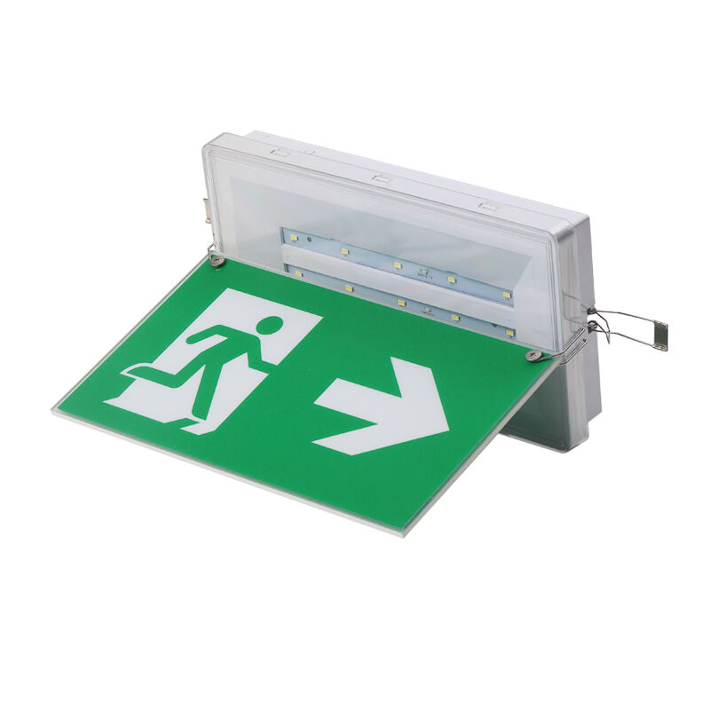 Luz de Sinal de Saída de Emergência Teto Embutido Bateria Ni-Cd Classificação IP65 LED SMD 5730