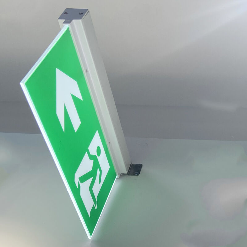 Montagem lateral sinal de saída duplo lado com bateria de iões de lítio e luz de emergência LED de tempo de emergência de 3 horas