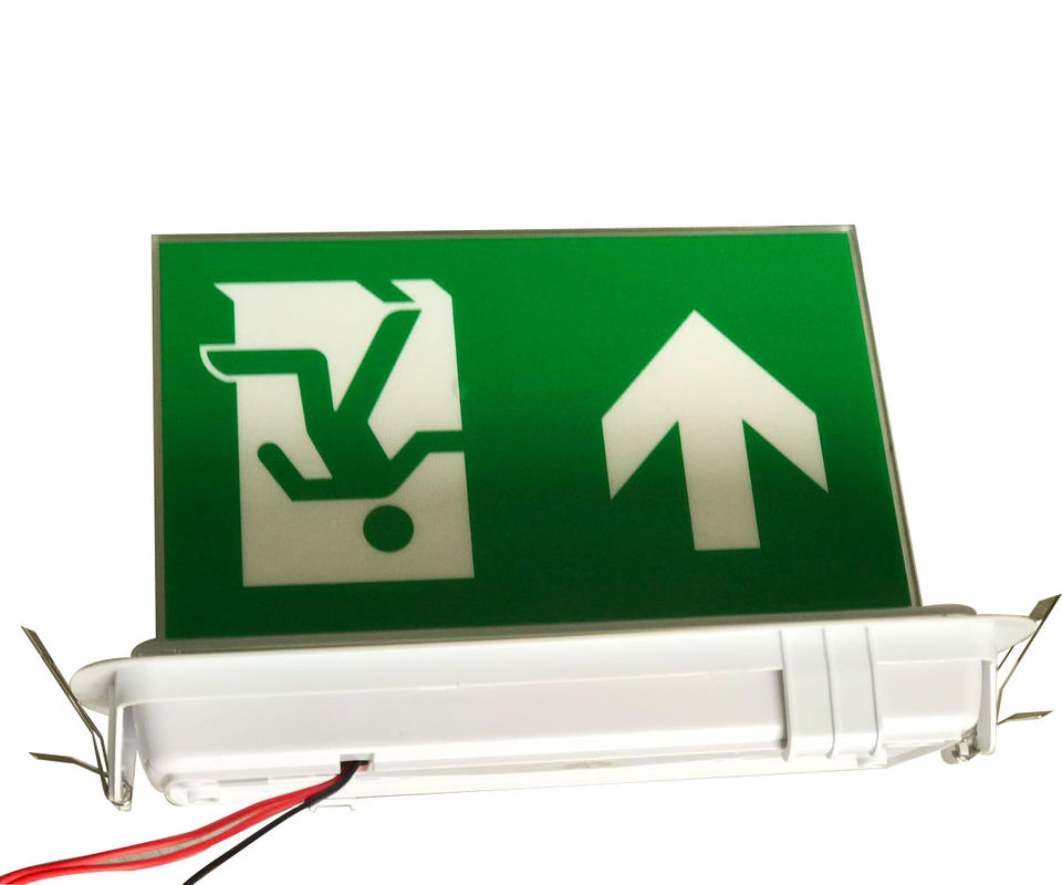 Placa de Saída de Emergência LED Dupla Face Embutida no Teto de Pequeno Porte L116N-E