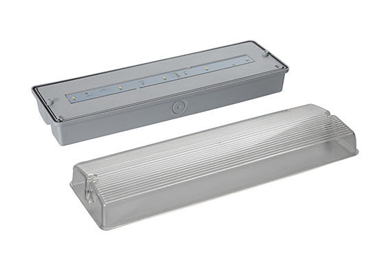 Sinalização de saída de emergência LED de 220 V com operação de 3 horas, caixa ABS ignífugo e bateria de níquel-cádmio