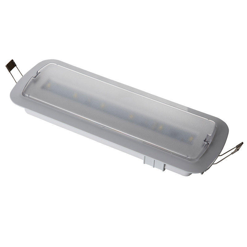 Luz de Emergência LED Embutida Comercial em ABS com Resistência ao Fogo e Bateria de Reserva 3.6V 1.8Ah Tampa PS L116N-B
