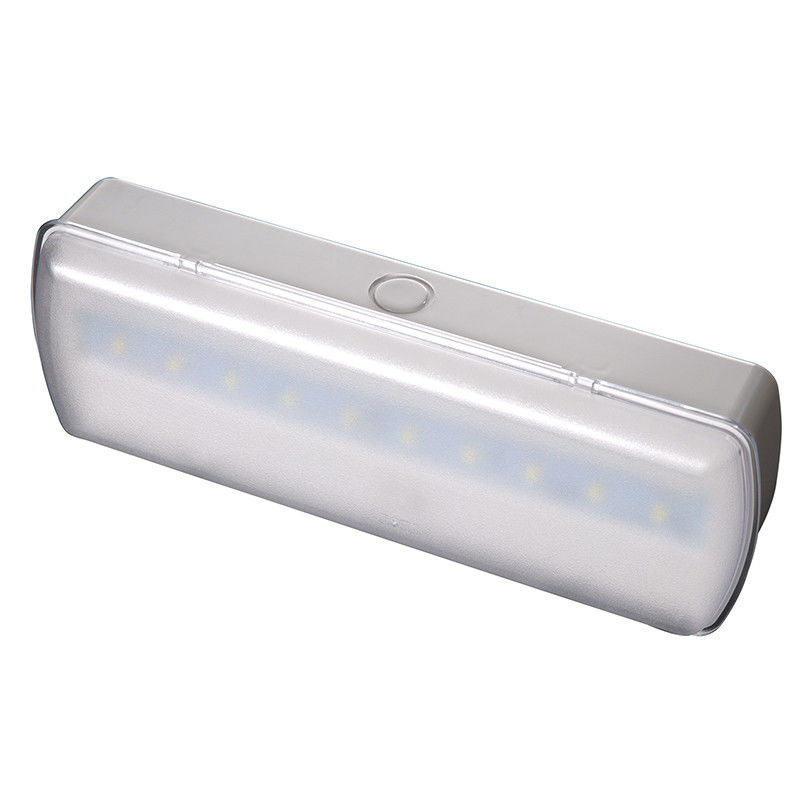 Luz de emergência LED ABS retardante de fogo com 10pcs SMD 5730 LED e bateria Ni-Cd de 3,6V 1,8Ah