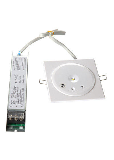 Luz de Emergência LED Recessed para Teto com Bateria de Backup 1W SMD LED Branco Bateria Ni-Cd com Aprovação CE