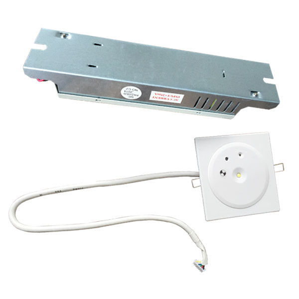 Luz de Emergência LED Recarregável Embutida no Teto IP45 Personalizada Não Mantida 1W com Bateria de Reserva Placa de PC